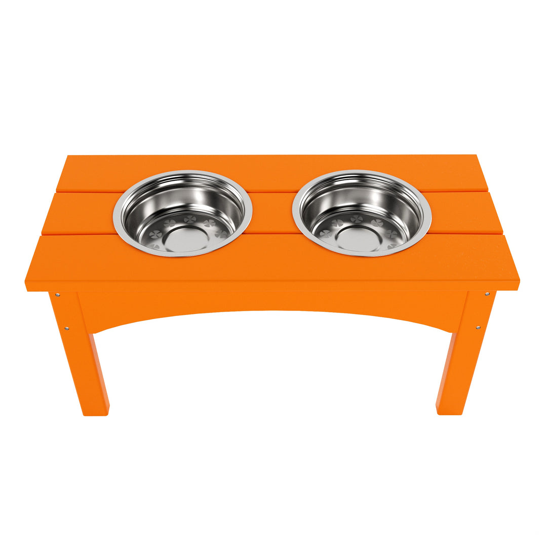 Malibu HDPE Weather Resistant Elevated Pet Feeder