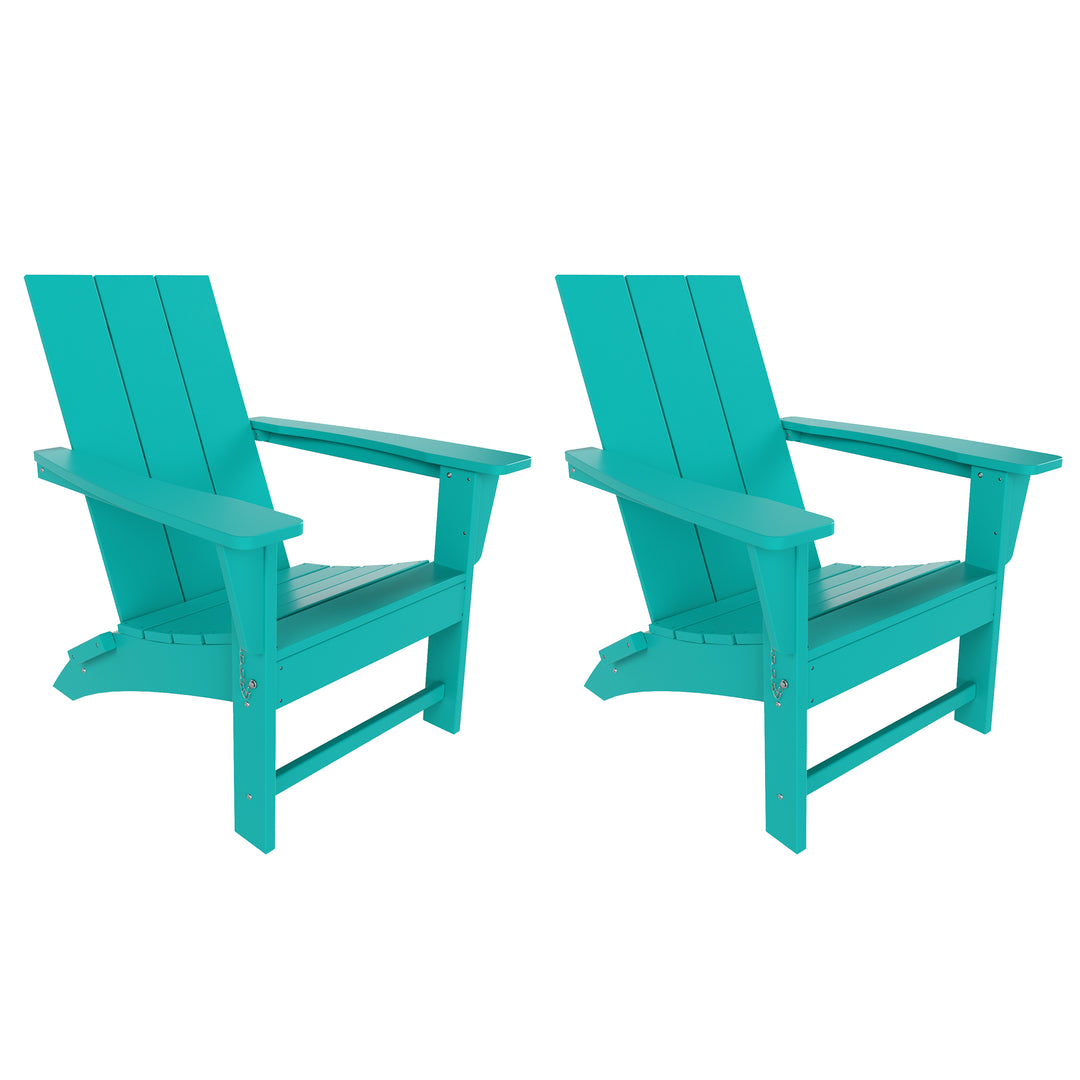 Ashore Westintrends Modern Outdoor Folding Adirondack Chair (Set of 2)