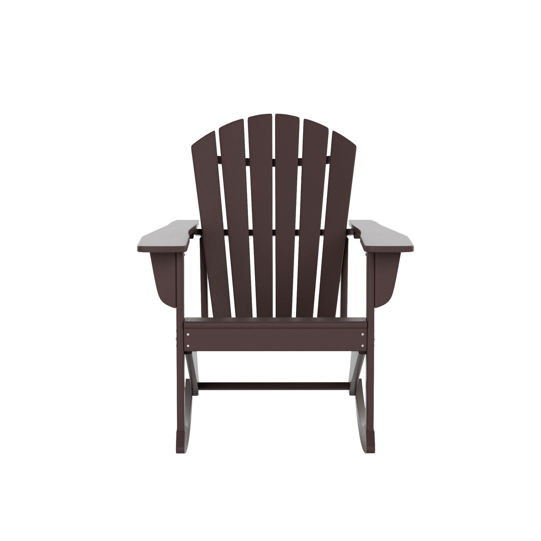Dylan Outdoor Patio Poly Plastic Adirondack Rocking Chair