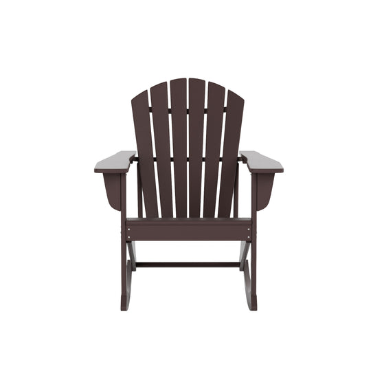 Dylan Outdoor Patio Poly Plastic Adirondack Rocking Chair
