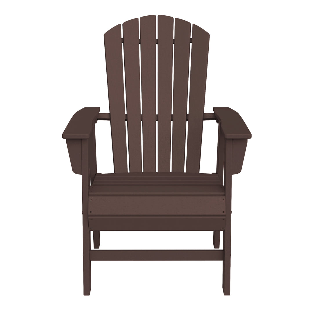 Dylan Outdoor Patio Shell-back Adirondack Dining Chair Weather Resistant