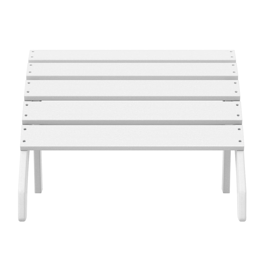 Dylan Outdoor Patio HDPE Adirondack Ottoman Footrest