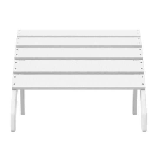 Dylan Outdoor Patio HDPE Adirondack Ottoman Footrest