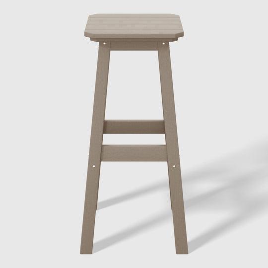 Malibu 29" HDPE Outdoor Patio Square Bar Height Bar Stool
