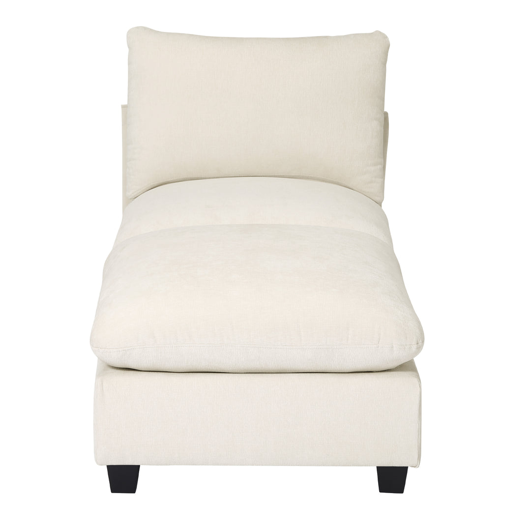 Augusta 68.5" Chenille Upholstered Indoor Chaise Lounge Chair