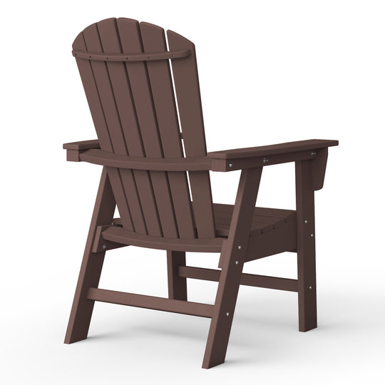 Dylan Outdoor Patio Shell-back Adirondack Dining Chair Weather Resistant
