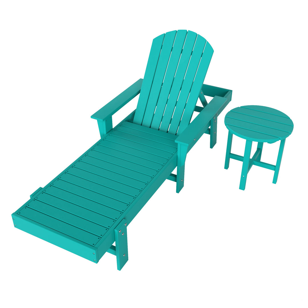 Dylan 2 Piece Adirondack Reclining Chaise Lounge With Arms
