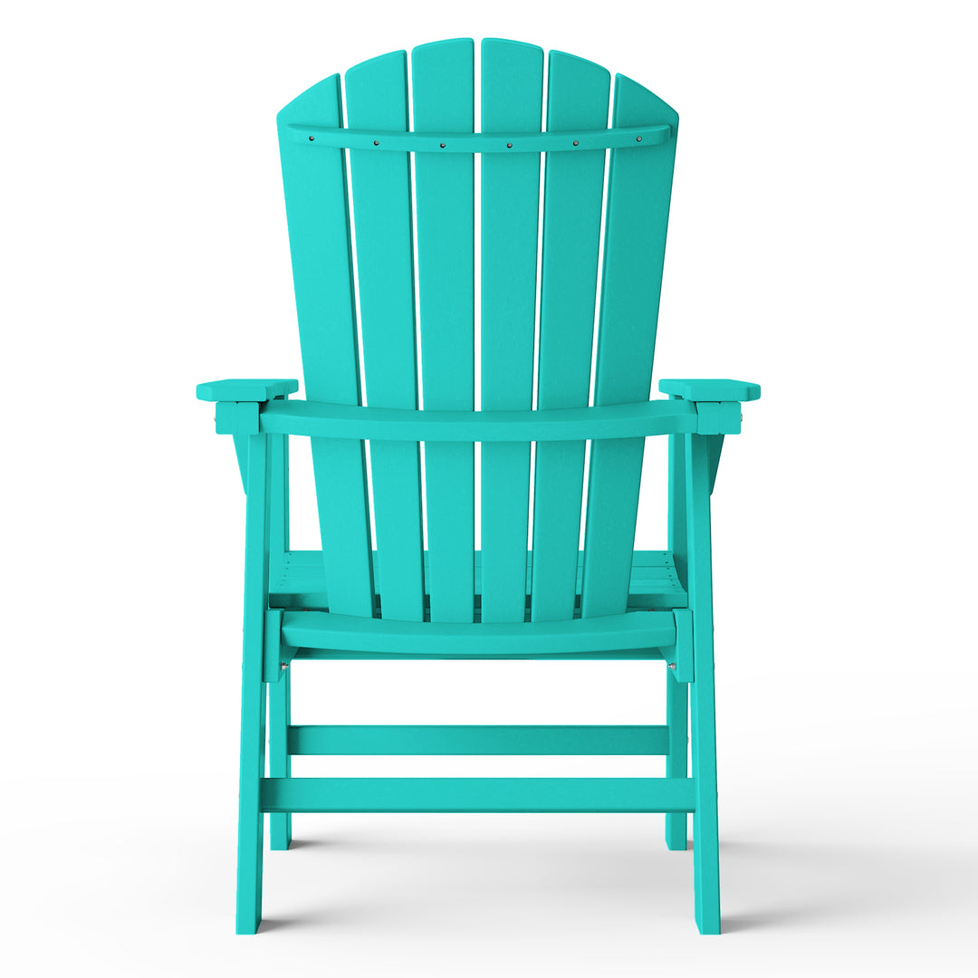 Dylan Outdoor Patio Shell-back Adirondack Dining Chair Weather Resistant