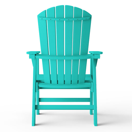 Dylan Outdoor Patio Shell-back Adirondack Dining Chair Weather Resistant