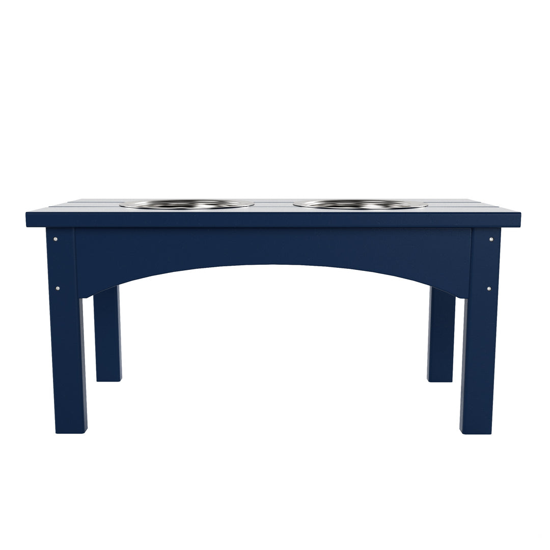 Malibu HDPE Weather Resistant Elevated Pet Feeder