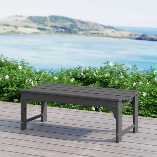 Malibu 48" length backless Poly Wood Outdoor / Garden bench