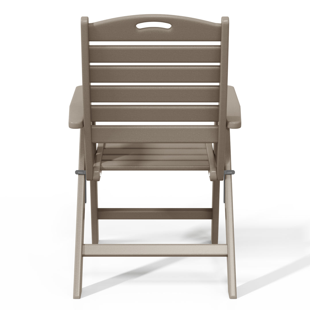 Malibu HDPE Adjustable Highback Folding Patio Dining Chair