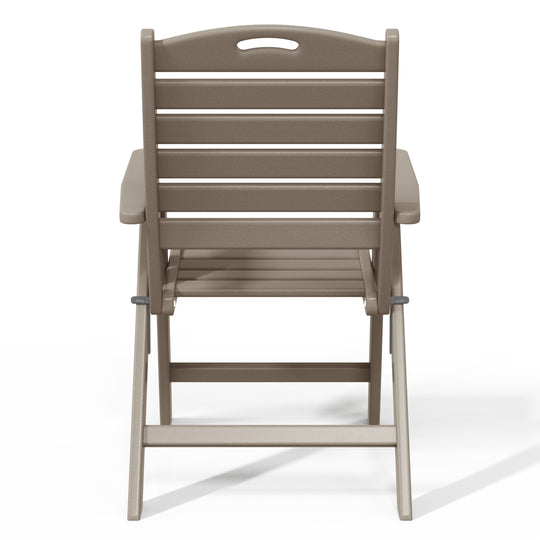 Malibu HDPE Adjustable Highback Folding Patio Dining Chair