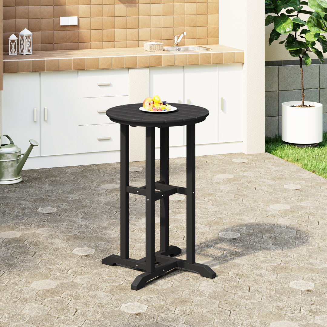 Malibu 37" Counter Height Round Outdoor Patio Bistro Bar Table