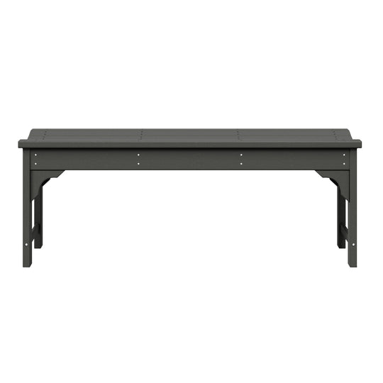 Malibu 48" length backless Poly Wood Outdoor / Garden bench