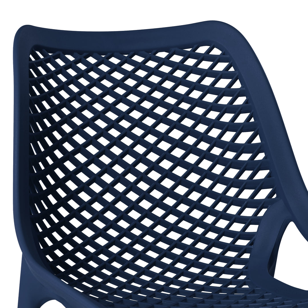 Playa Outdoor Stackable Modern Plastic Dining Chairs (Set of 2)