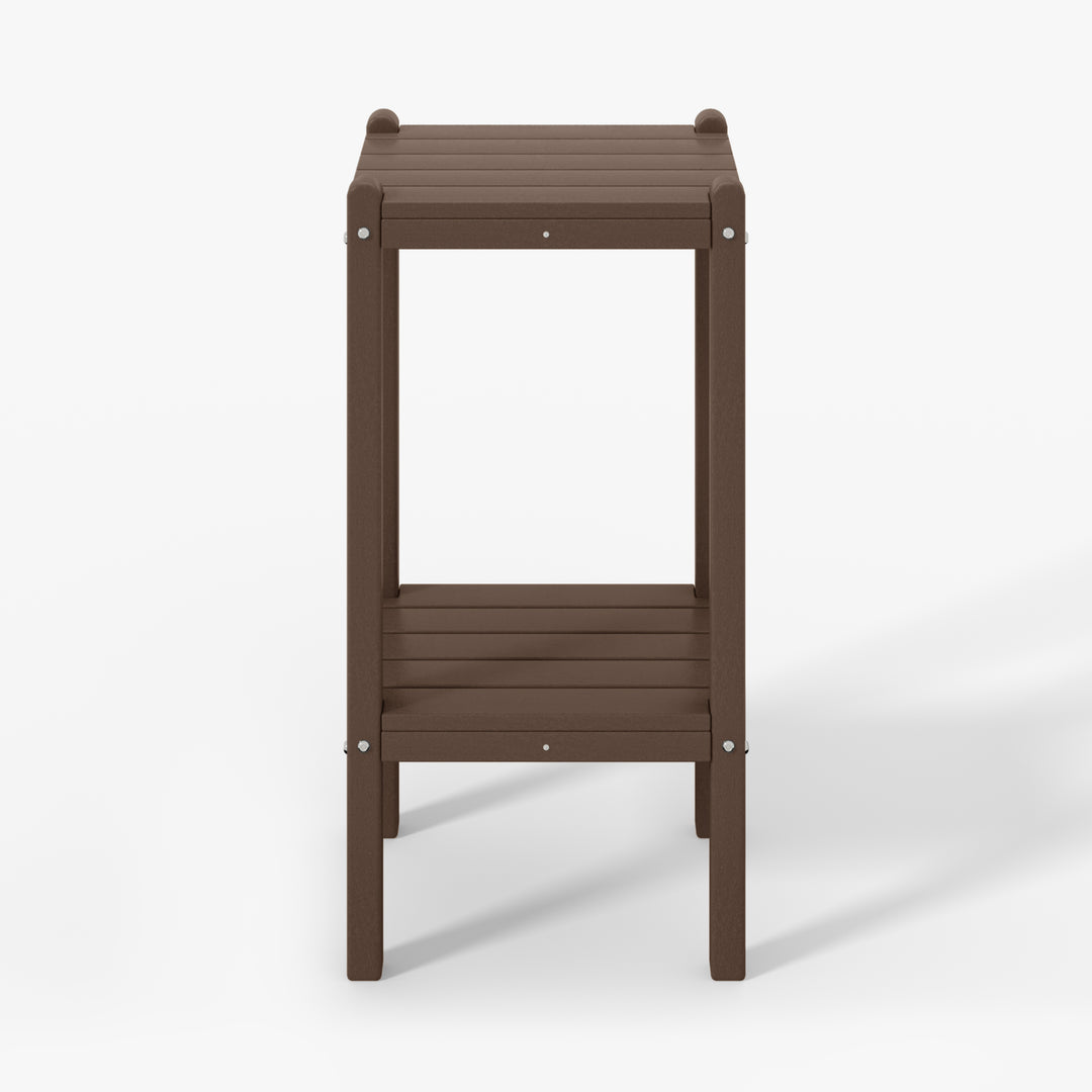 Malibu 36" Outdoor Adirondack HDPE 2-Tier Patio Side Table