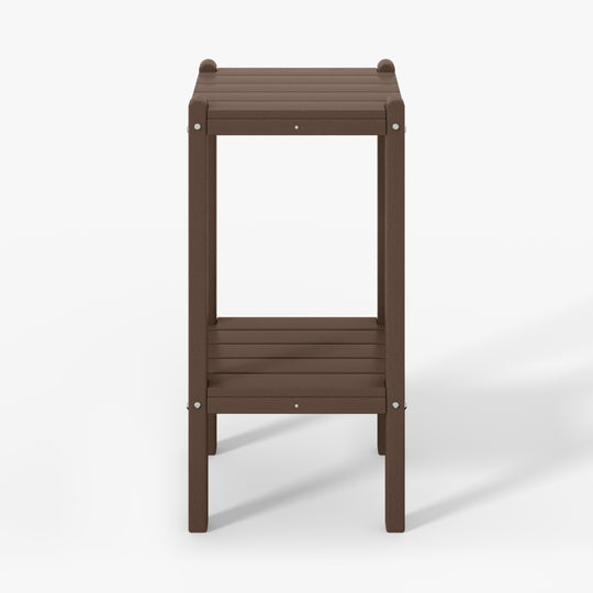 Malibu 36" Outdoor Adirondack HDPE 2-Tier Patio Side Table