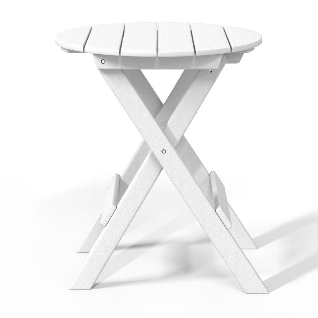 Malibu HDPE Outdoor 24.5 Inch Round Portable Folding Patio Dining Table