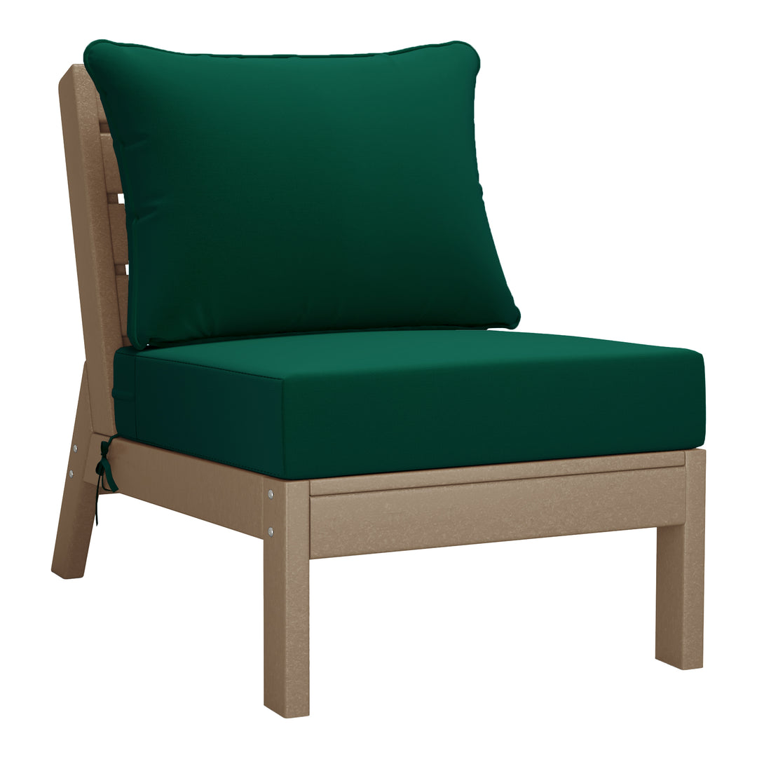 Avalon Outdoor Patio HDPE Sectional Sofa with Patio Cushions