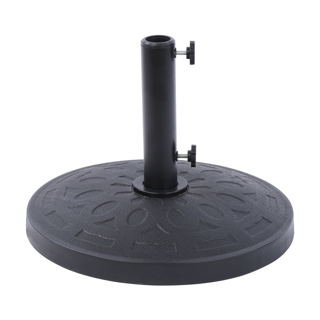 Easten Round Resin Free Standing Market Umbrella Base with Decorative Pattern