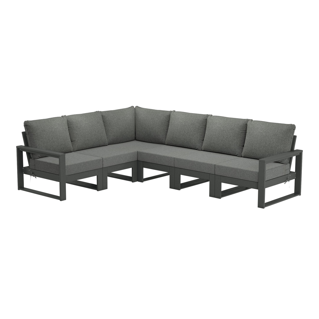 Montara 6-Piece Outdoor L-Shaped Patio Corner Sectional Sofa Conversation Set