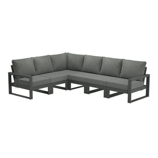 Montara 6-Piece Outdoor L-Shaped Patio Corner Sectional Sofa Conversation Set