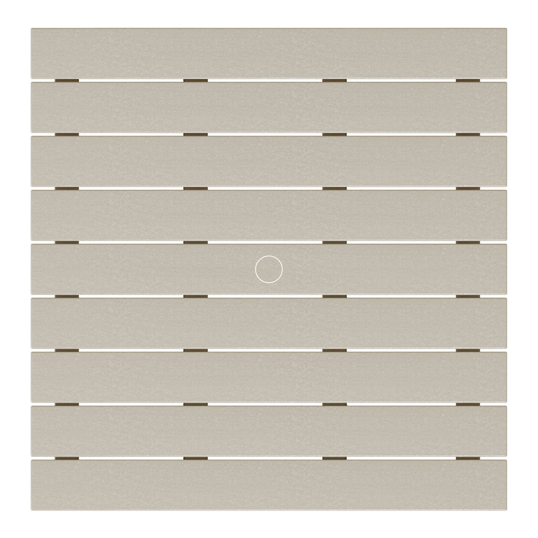 Malibu Low Outdoor HDPE Square Patio Coffee Table