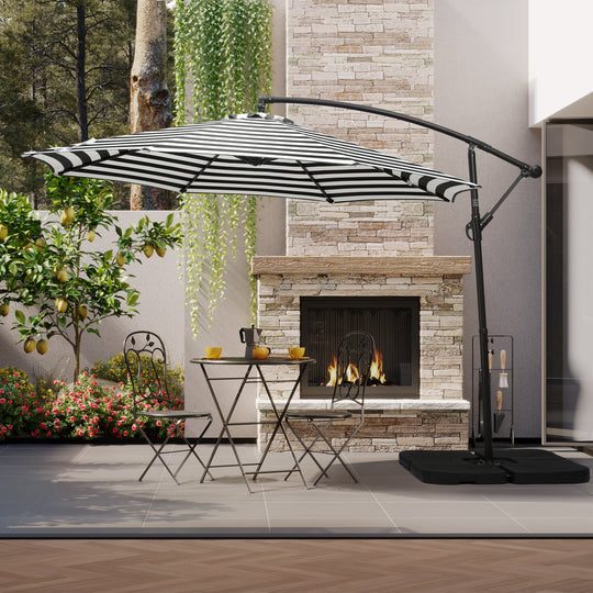 Julia 10 ft. Outdoor / Patio Cantilever Hanging Umbrella