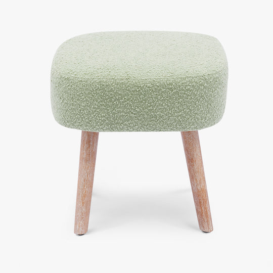 Genevieve 21" Wide Square Upholstered Cushion Ottoman Foot Stool