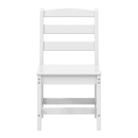 Ashore Outdoor HDPE Patio Classic Armless Dining Side Chair