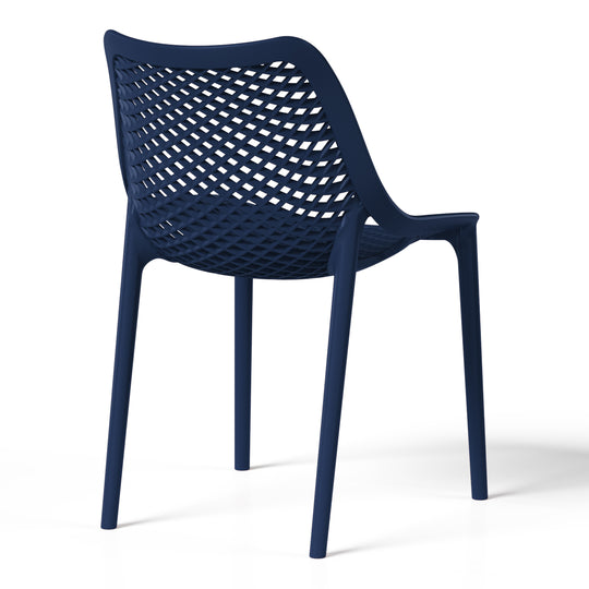 Playa Outdoor Stackable Modern Plastic Dining Chairs (Set of 2)