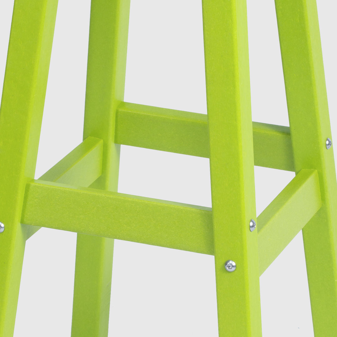 Malibu 29" HDPE Outdoor Patio Round Bar Stool