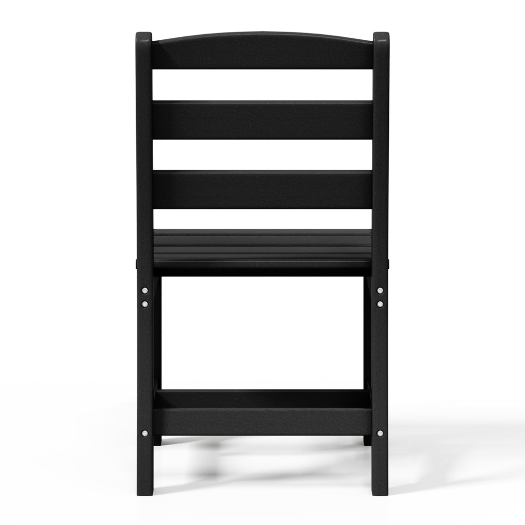 Ashore Outdoor HDPE Patio Classic Armless Dining Side Chair