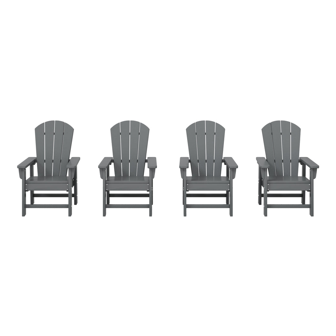 Malibu Kids Outdoor Adirondack Plastic Patio Chair (Set of 4)