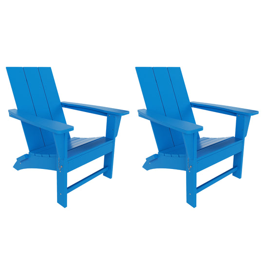Ashore Westintrends Modern Outdoor Folding Adirondack Chair (Set of 2)