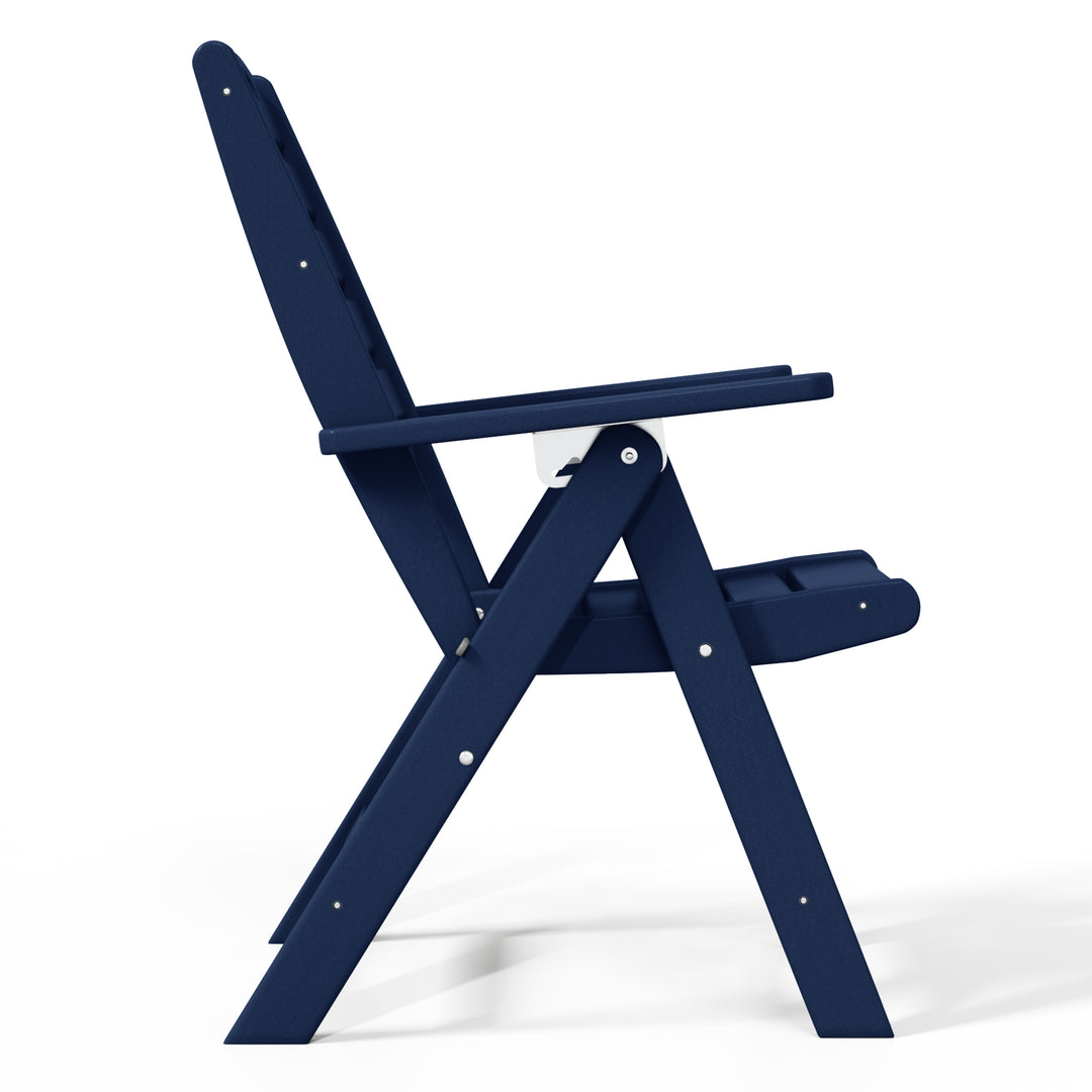 Malibu HDPE Adjustable Highback Folding Patio Dining Chair