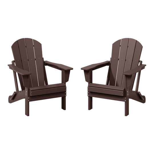 Malibu 2 piece set outdoor folding Poly Adirondack chair