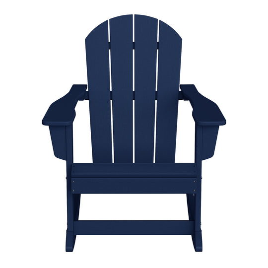 Malibu 3-Piece set Outdoor / Patio Poly Adirondack rocking chairs with a side table ( 2 seater )