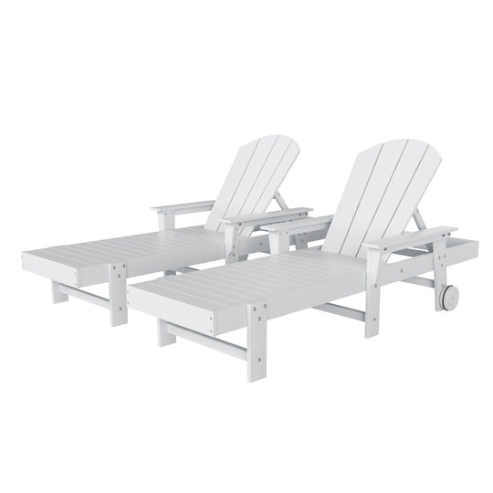 Malibu 2 Piece Reclining Chaise Lounge With Arms & Wheels