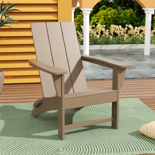 Ashore HDPE Modern Outdoor Patio Folding Adirondack Chair