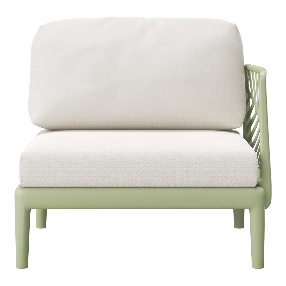 Playa Modern 5-Piece Polypropylene Resin Modular L Shaped Corner Patio Furniture Sectional