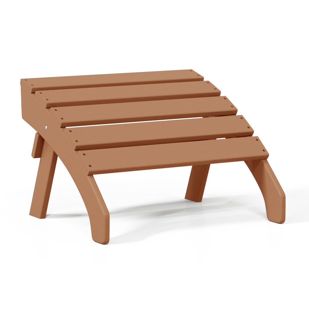 Dylan Outdoor Patio HDPE Adirondack Ottoman Footrest