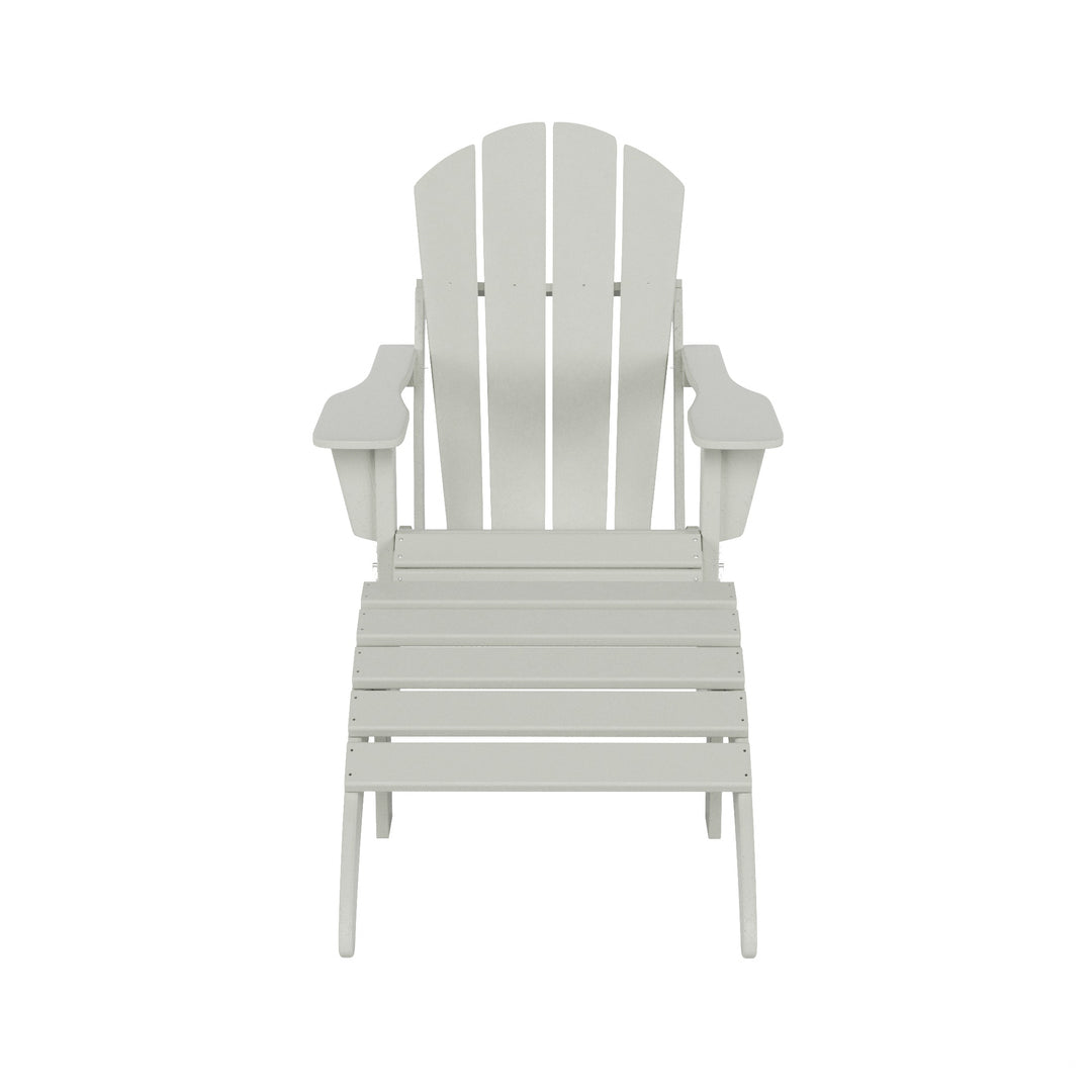 Malibu 2 piece set classic Adirondack chair with ottoman (1 seater)