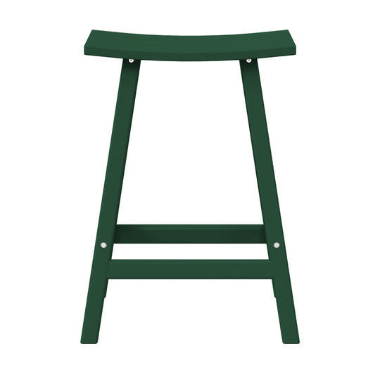 Malibu 24" height Outdoor / Patio Saddle bar stool