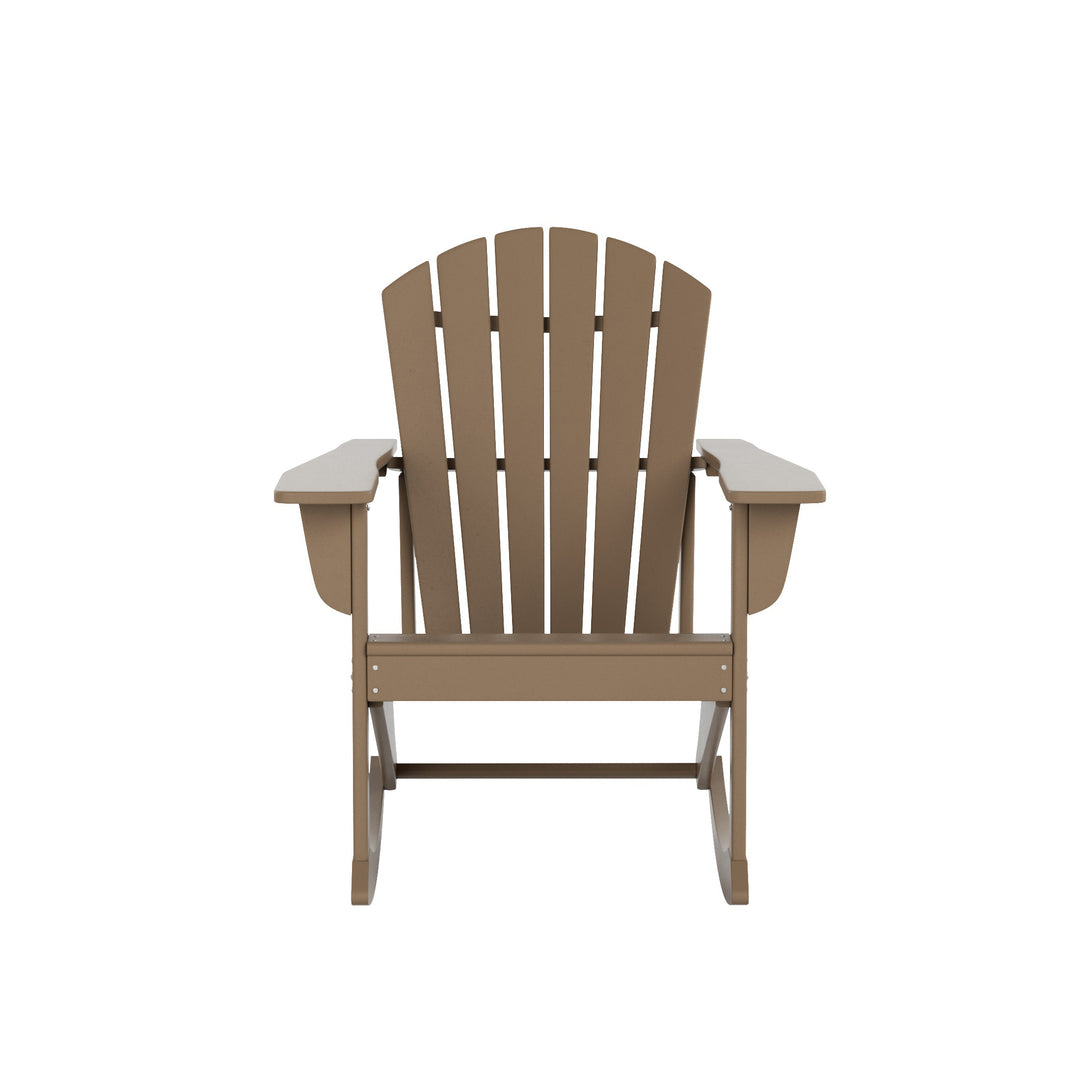 Dylan Outdoor Patio Poly Plastic Adirondack Rocking Chair