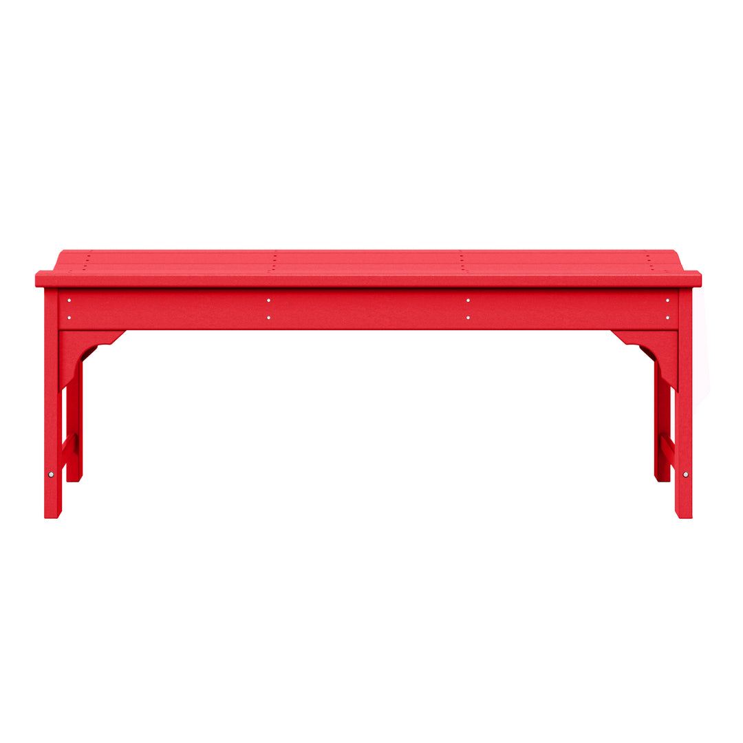 Malibu 48" length backless Poly Wood Outdoor / Garden bench