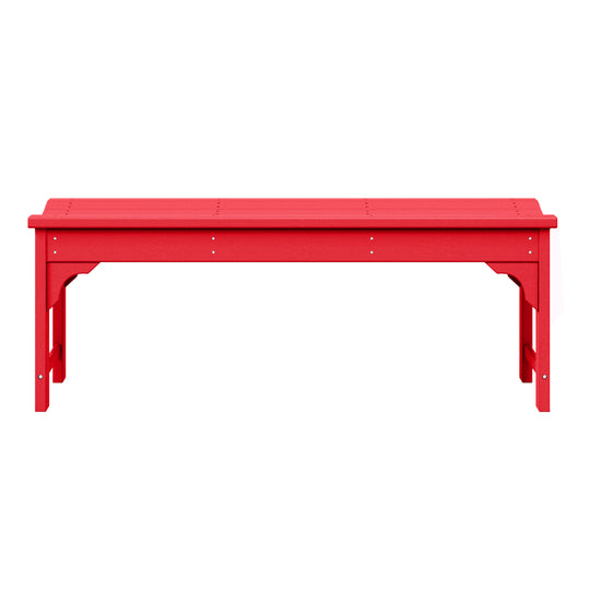 Malibu 48" length backless Poly Wood Outdoor / Garden bench
