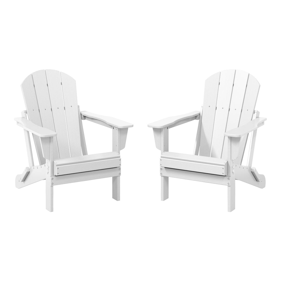 Malibu 2 piece set outdoor folding Poly Adirondack chair