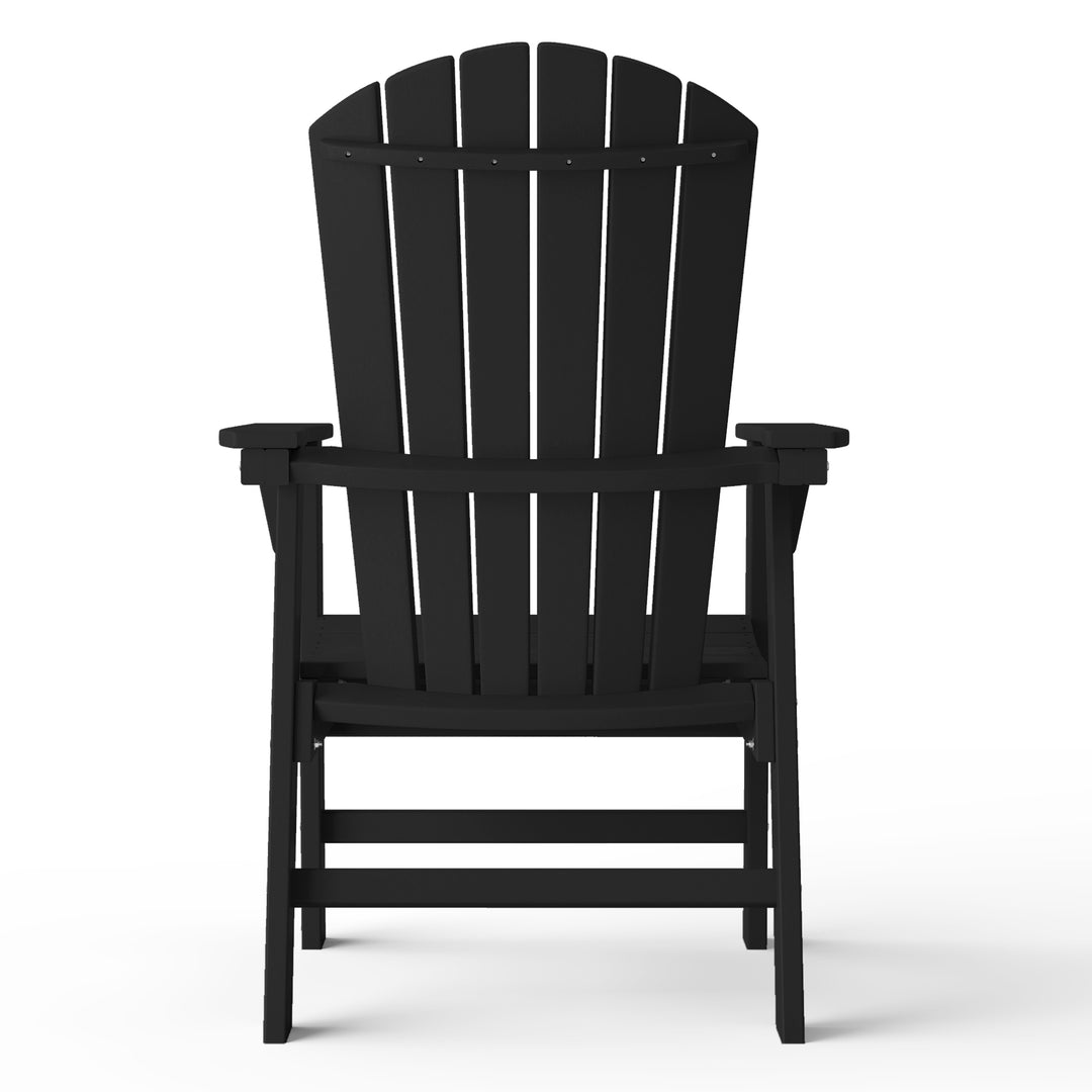 Dylan Outdoor Patio Shell-back Adirondack Dining Chair Weather Resistant